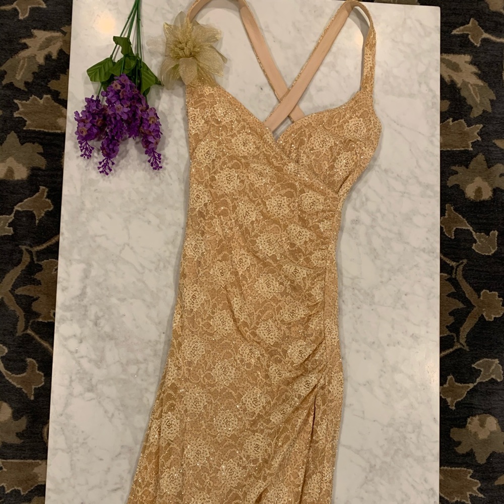 Lace Champagne dress